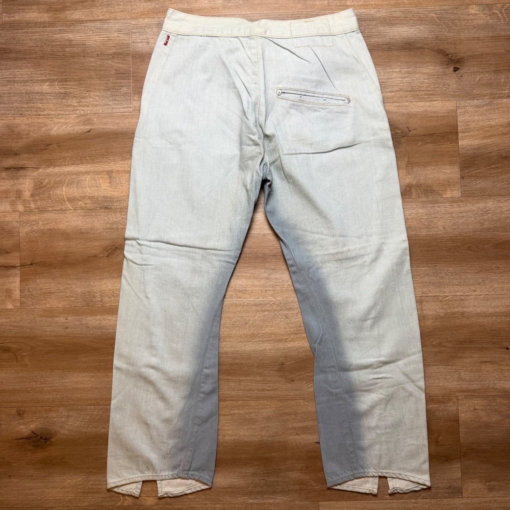 Levis Engineered Jeans Womens 28x24 Light Blue Two Tone Split Hem Twisted Denim